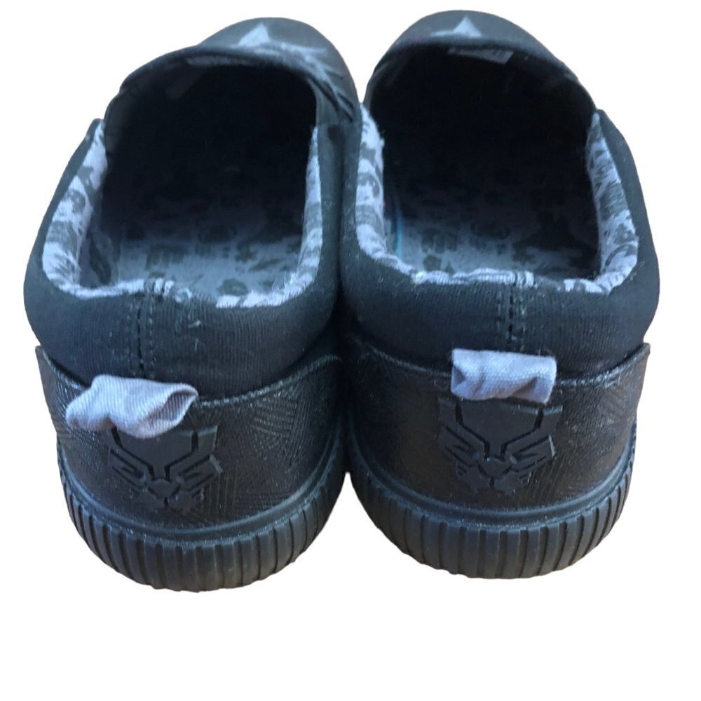 Marvel Black Panther Sneakers Low Top Slip On Black Athleisure Mens 12 - Picture 6 of 10